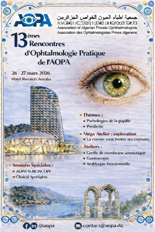 13 &egrave;mes Rencontres d'Ophtalmologie Pratique de l'AOPA - Annaba